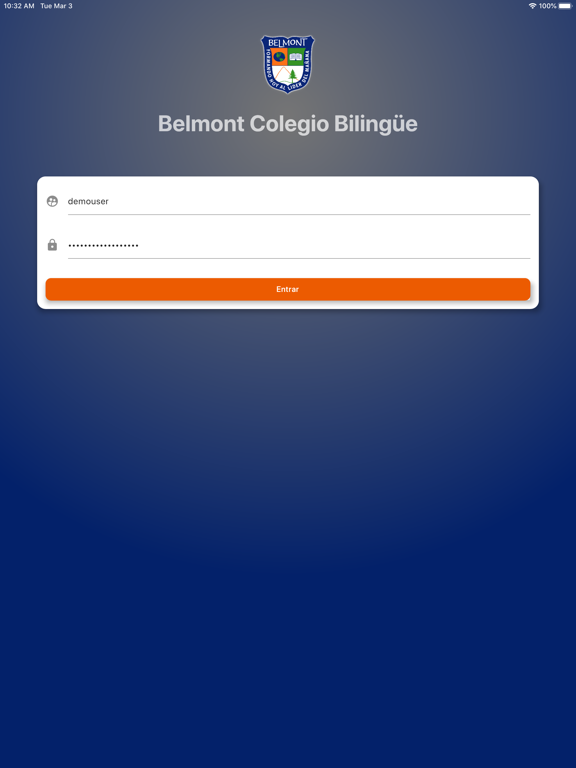 Colegio Belmont iPad screenshot