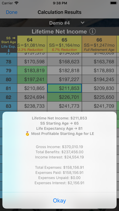 Social Security Calculator screenshot 3