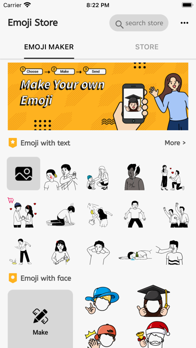 Screenshot #1 pour Emoji store(with emoji maker)