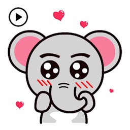 Animated Cute Elephant Sticker