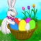 The Easter bunny has lost his eggs and needs little boys and girls to help him find them