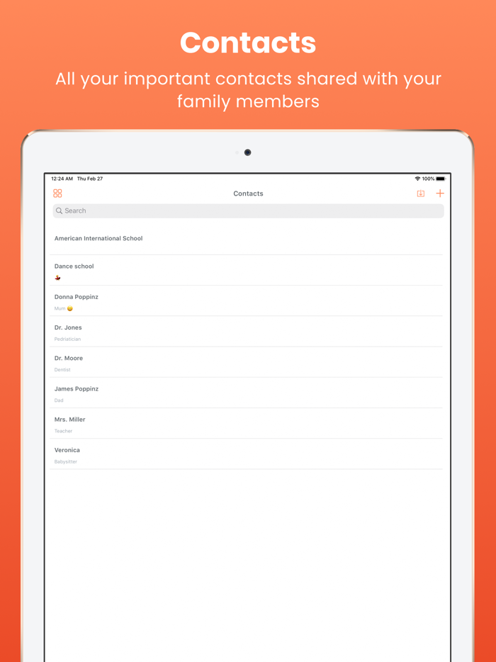 Poppinz Family Calendar App
