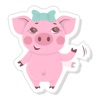 Pink Piggy Animated Stickers icon