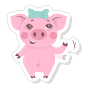 可爱的猪贴纸 - iMessage 动态贴纸