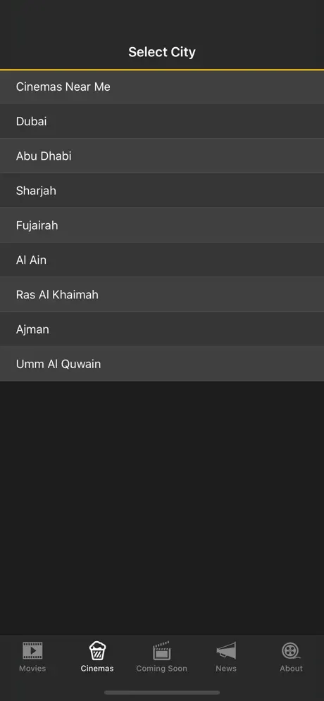 UAE Cinema Showtimes - Lite