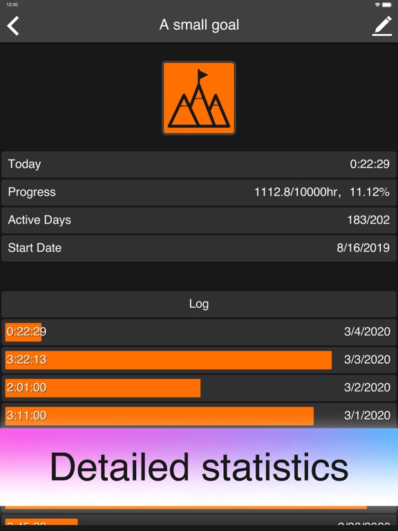 10K Timer - Focus Time Tracker iPad screenshot 4 - Productivity app