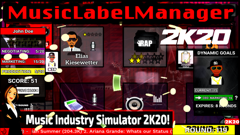#1. Music Label Manager 2K20 (iOS) 由: Mateusz Wos