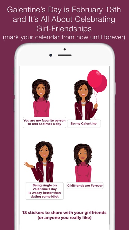 Galentine's Day stickers (E)