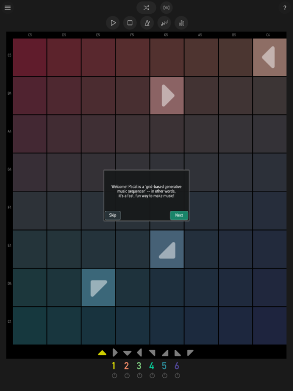 Padal iPad screenshot 1 - Music app
