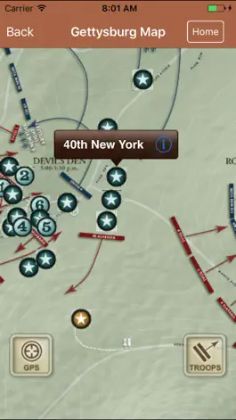 Game screenshot Gettysburg Battle App: July 2 apk