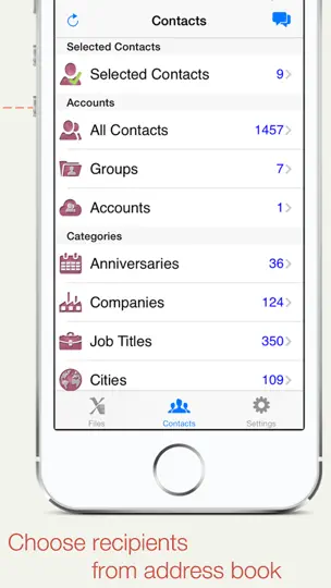 Capture d'écran de SA Group Text sur iPhone 3