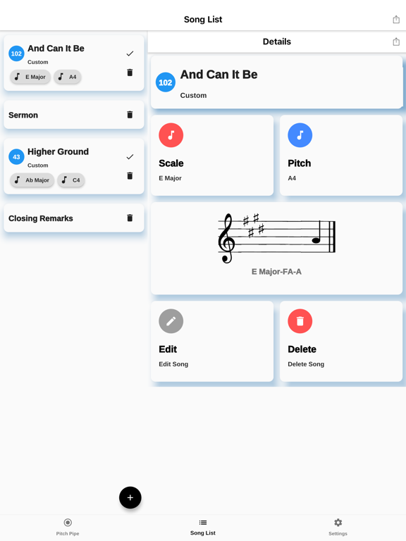 The Pitch Pipe iPad screenshot 4 - Music app