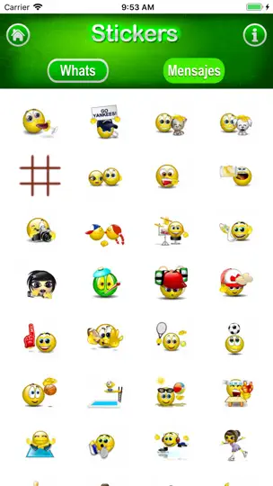 Captura de pantalla de 3D Stickers Lite, Messages en iPhone 4