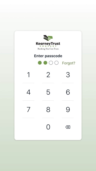 Kearney Trust Company Screenshot