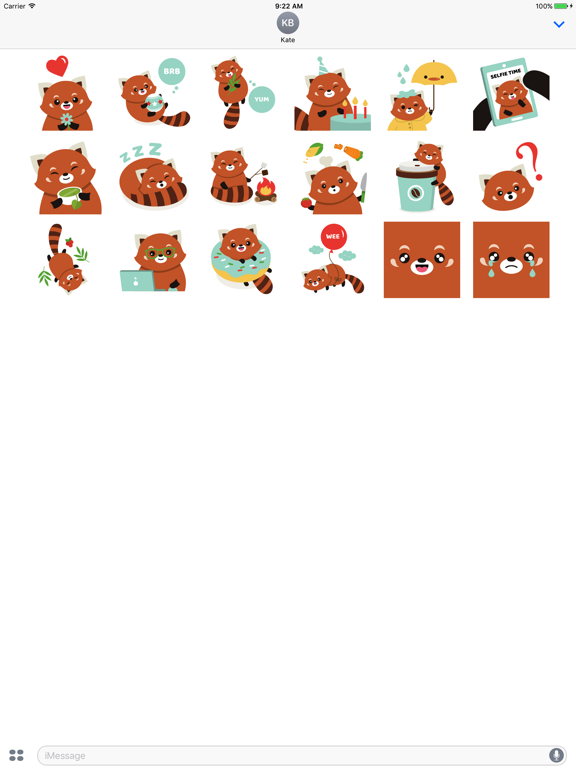 Screenshot #4 pour Red Panda Sticker Fun