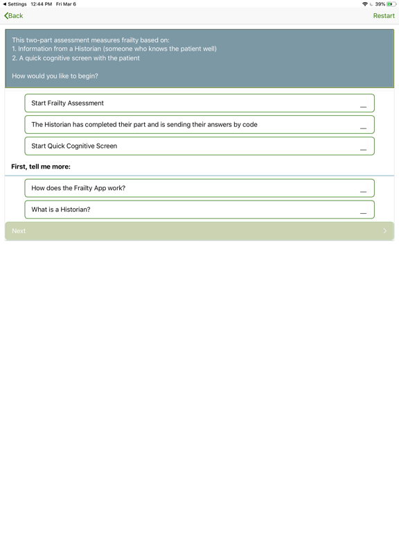 Screenshot #6 pour The Frailty App
