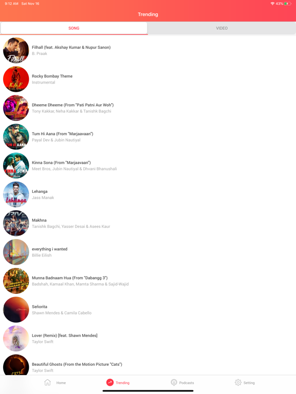 FMIndia iPad screenshot 4 - Music app