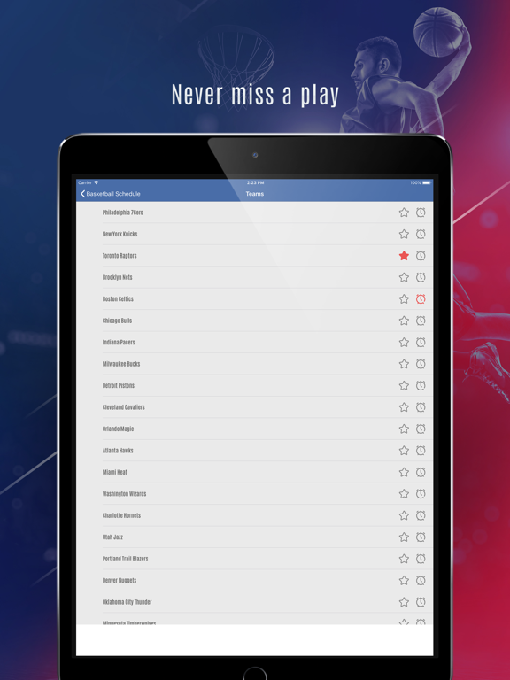 Basketball Schedule NBA 2025 iPad screenshot 5 - Sports app