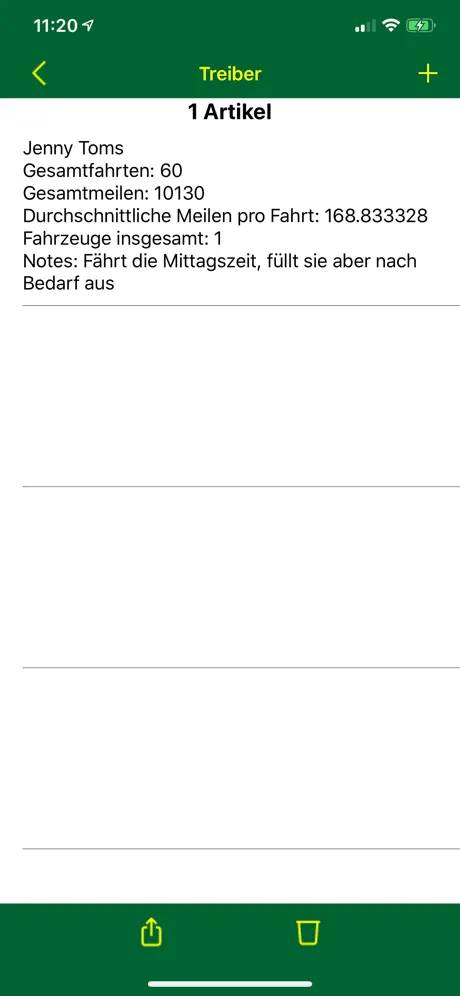 Verfolgen Sie Kilometer und Ze