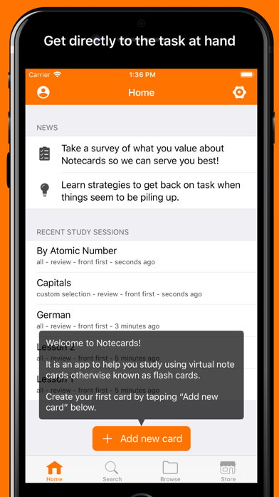 How to cancel & delete Notecards from iphone & ipad 1