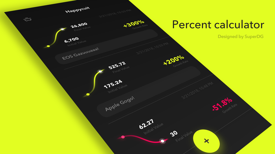 #1. Happycuit Pro - Percent calc (iOS) 由: SuperDG Inc.
