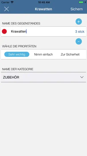 Screenshot von Checklisten Für Reisen auf dem iPhone 7