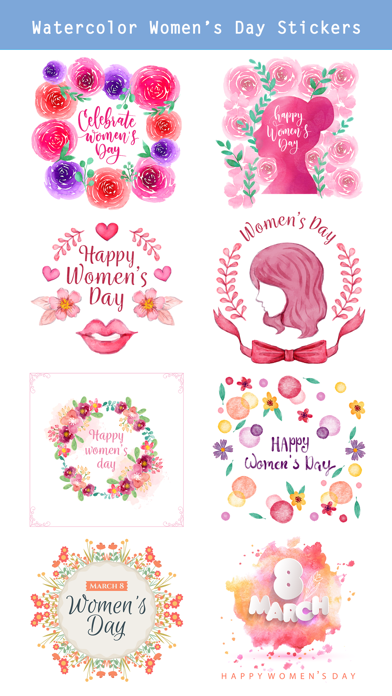 Happy Women's Day Stickers Set Screenshot