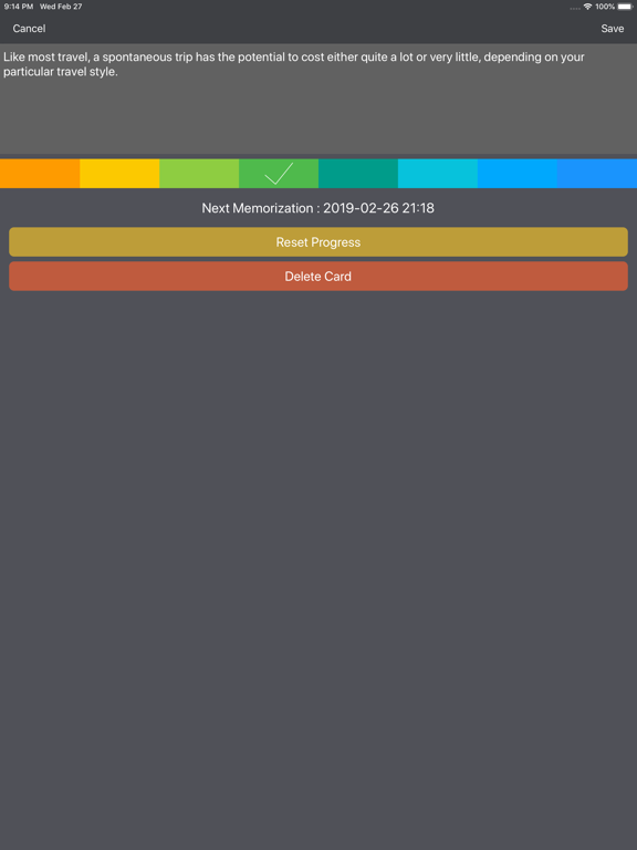 MemCards - Memorization Tool iPad screenshot 4 - Education app