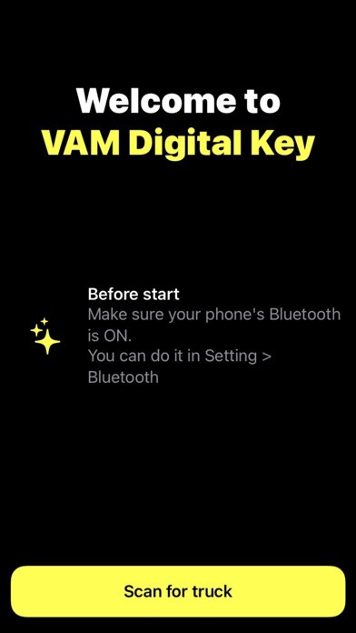 VAM Digital Key Mobile Screenshot