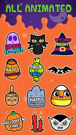 Game screenshot Animated Halloween Stickers ⋆ apk