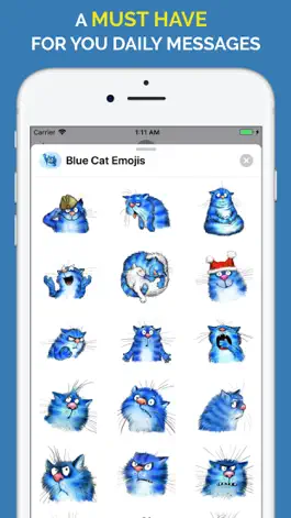 Game screenshot Blue Cat Emojis apk