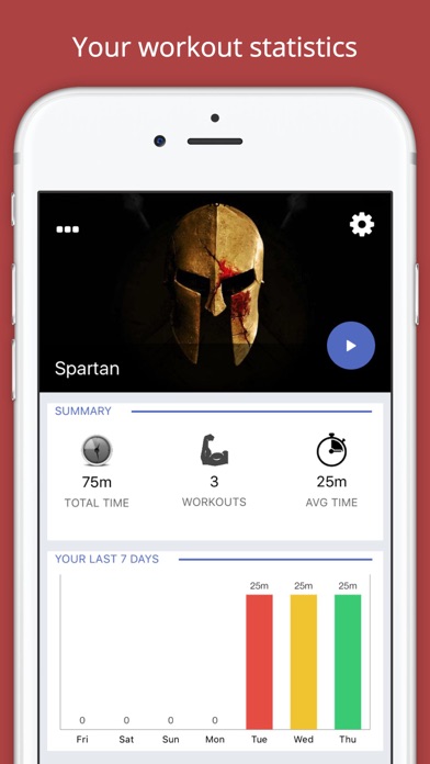 Screenshot #1 pour Spartan Workout Build muscle