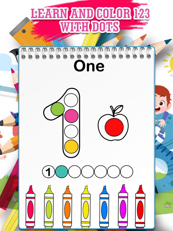 123 Numbers Dot Coloring Book