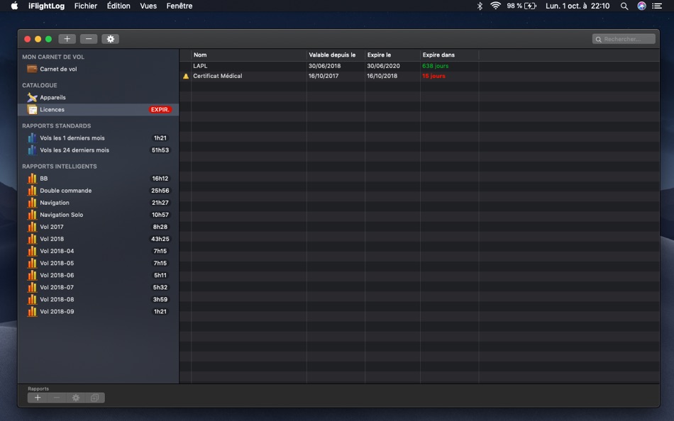 #5. iFlightLog - Pilot Logbook (macOS) 来自: Julien Rozé