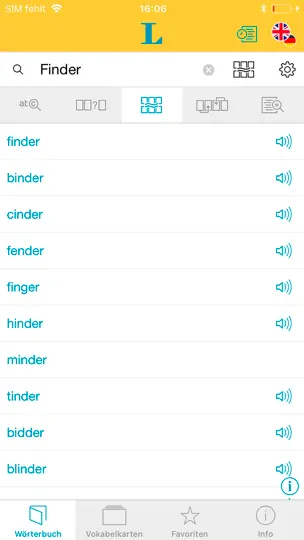 Captura de pantalla de Großes Englisch Wörterbuch en iPhone 4
