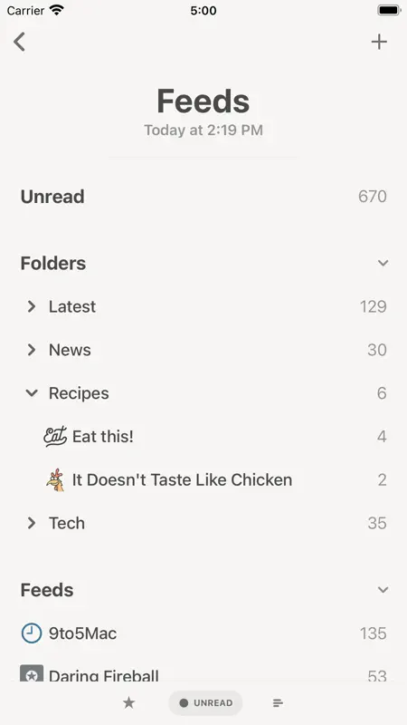 Reeder Classic screenshot 1 of 8