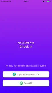 nyu events check in iphone screenshot 1