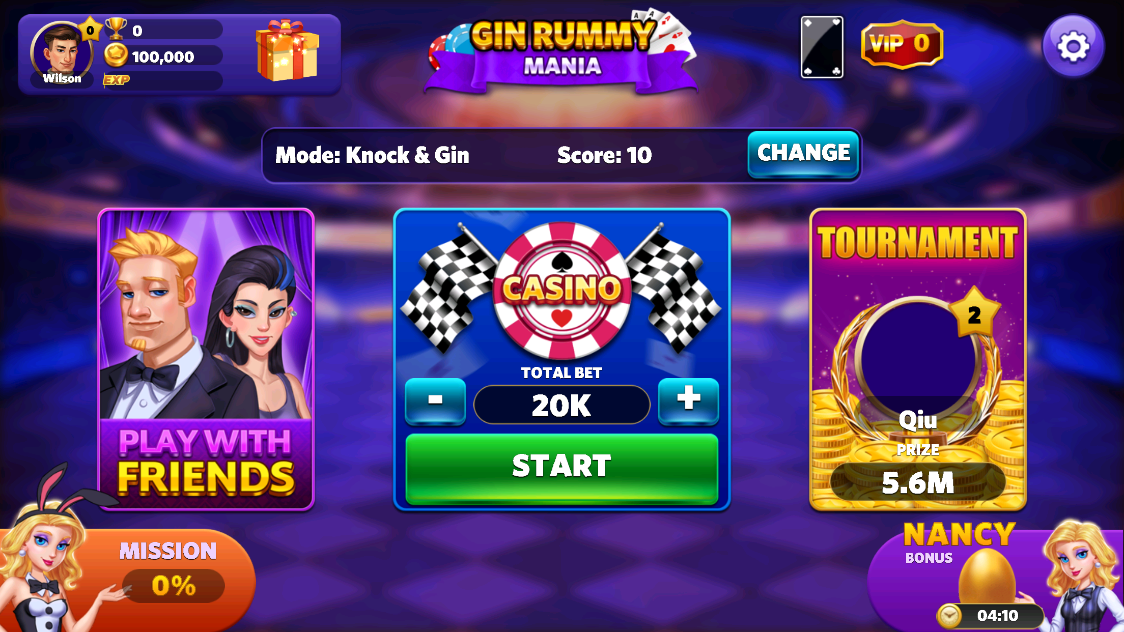 Gin Rummy Mania-No Ads,No Stop