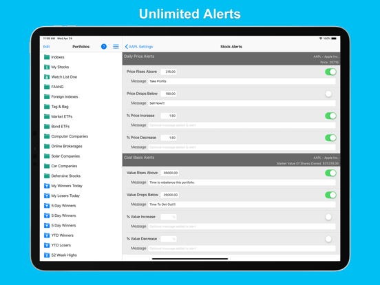 StockHop: Stock Tracker iPad screenshot 5 - Finance app