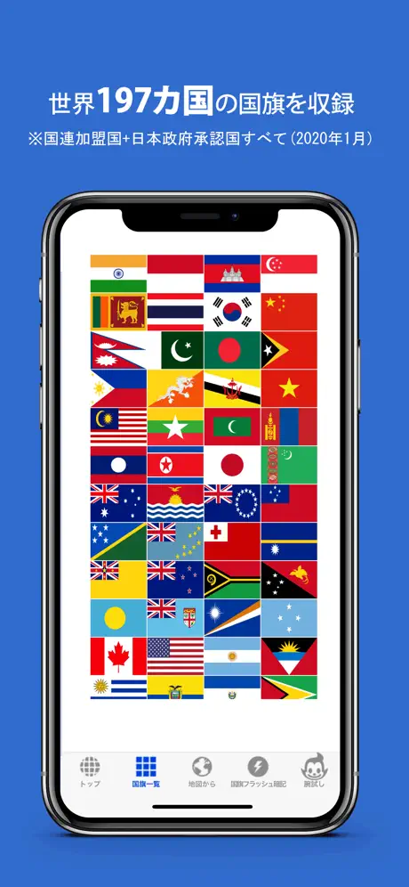 国旗2020～世界全197カ国の概要＋フラッシュ暗記