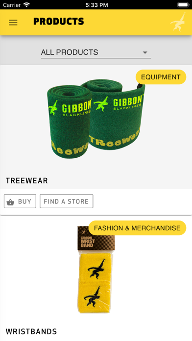 Gibbon Slacklines App Screenshot