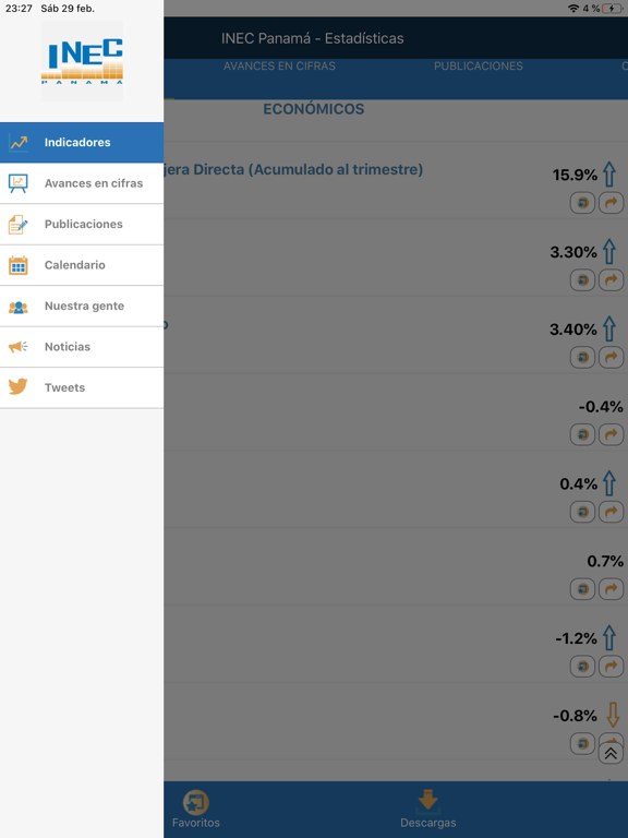 Screenshot #5 pour INEC Panamá-Estadísticas