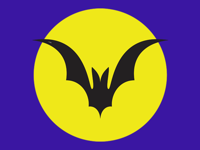 Bat on the Moon stickers emoji