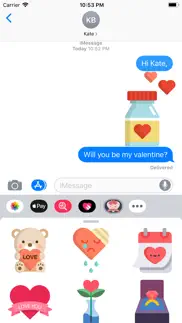 valentine day cute stickers iphone capturas de pantalla 1