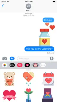 Valentine Day Cute Stickers iphone bilder 0