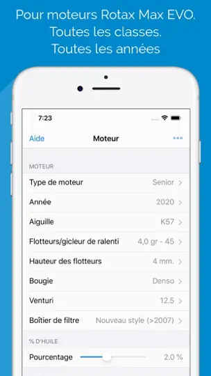 Capture d'écran de Carburation Pour Rotax Max EVO sur iPhone 3