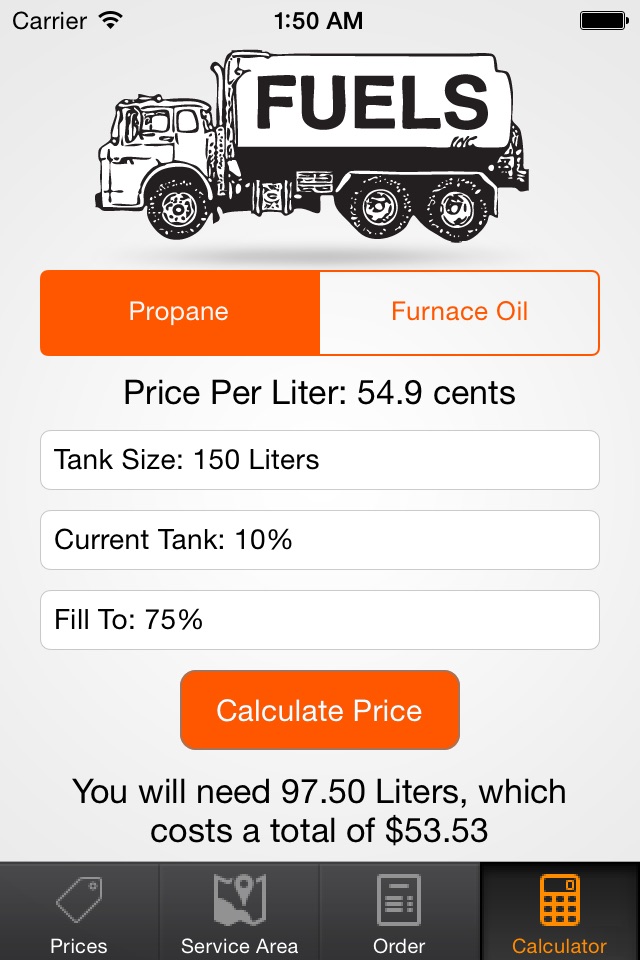 Fuels Inc. screenshot 2