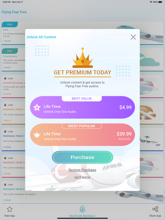 Flight Anxiety - FlyCalm.me iPad screenshot 5 - Travel app