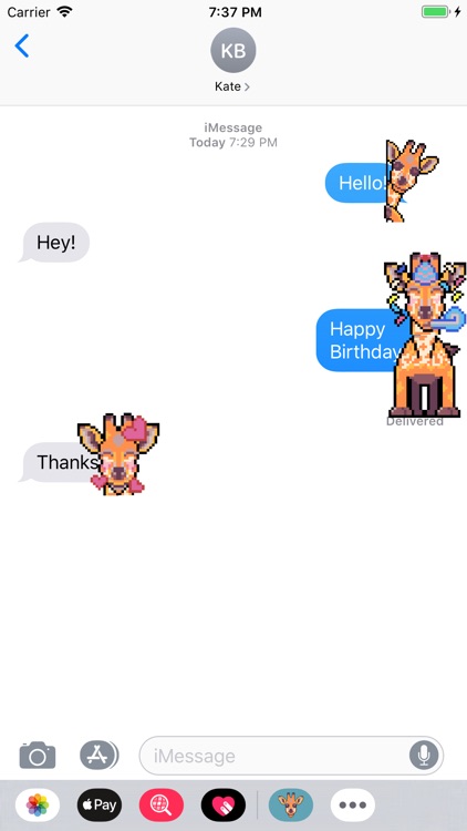 Giraffe Pixel Art Emoji