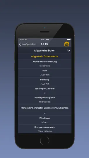 Screenshot von TechApp Für Volkswagen auf dem iPhone 4